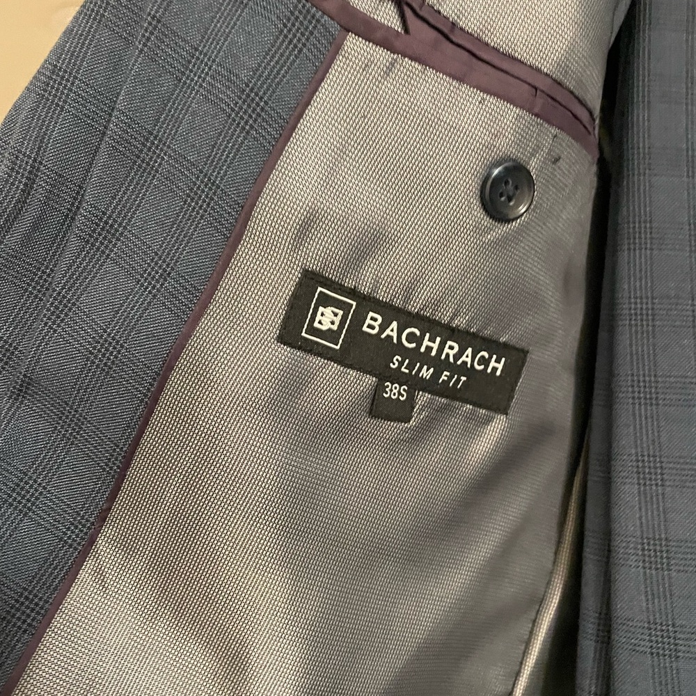 Men's Blue Checked Suit and Pants - Picture 2 of 3